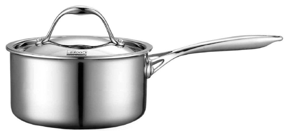 Cooks Standard Multi-Ply Clad Stainless-Steel Covered Sauce Pan, 1.5-Quart