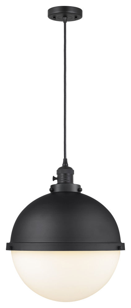 INNOVATIONS 201CSW-BK-HFS-121-BK 1-Light Pendant Matte Black