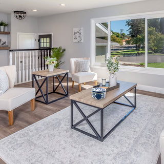 Blue & White Chinoiserie Round Ceramic Box - Lotus