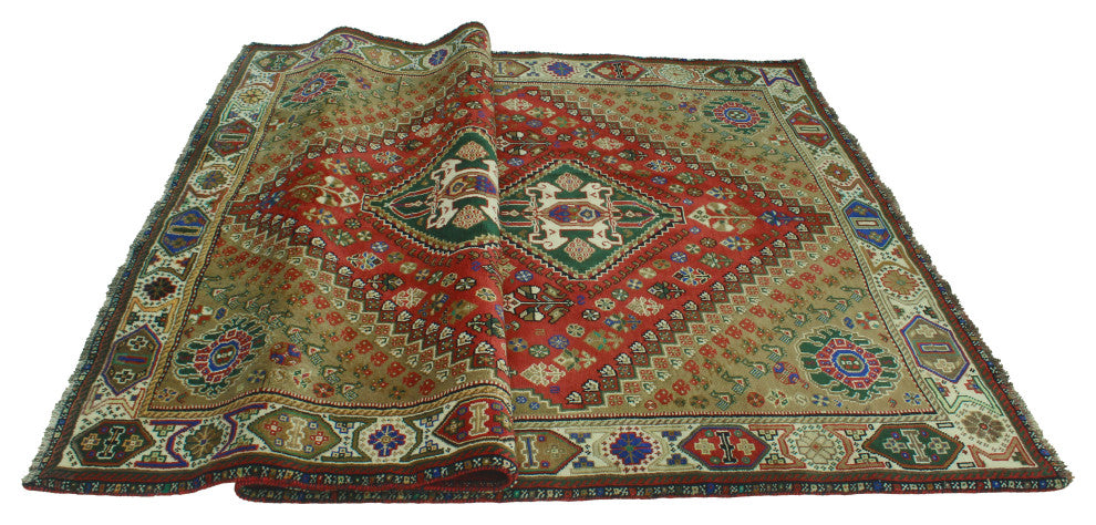 Fine Vintage Distressed Maira Rust Rug