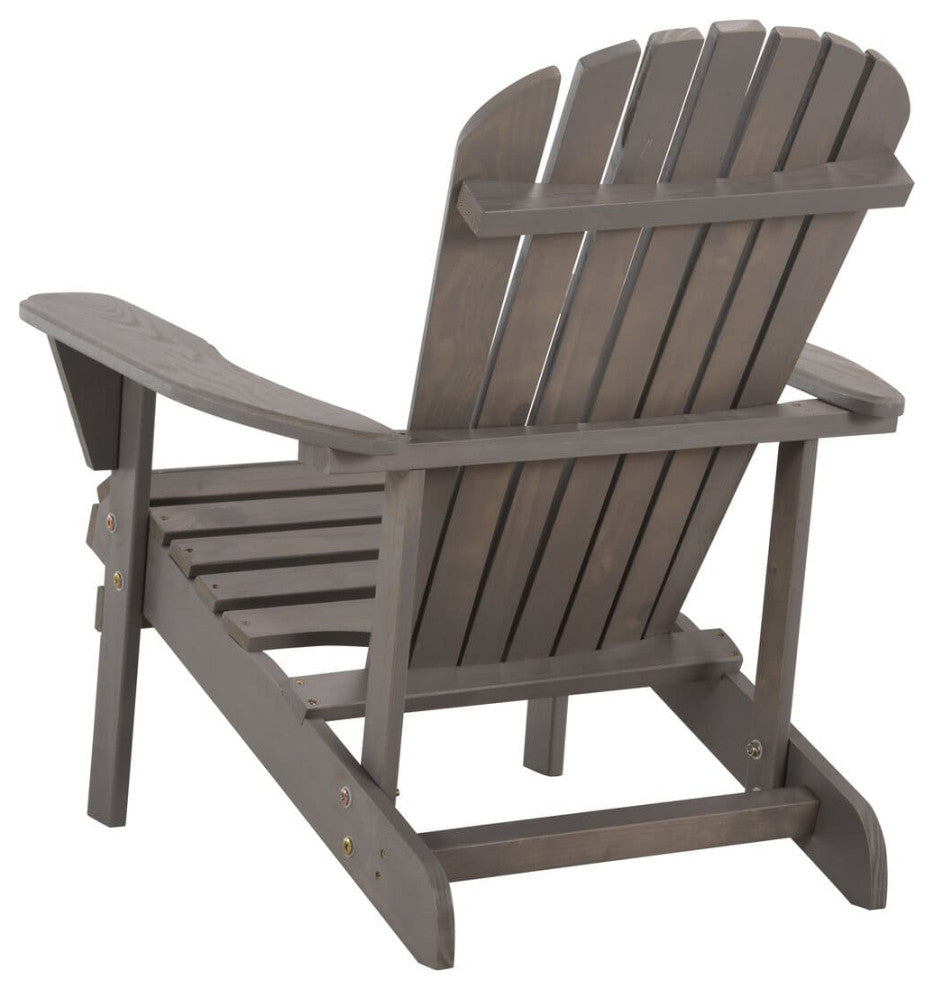 Earth Collection Adirondack Chair With phone and cup holder, Dark Gray, Four Adi