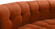 Limitless Velvet Upholstered 2-Piece Modular Sectional, Cognac