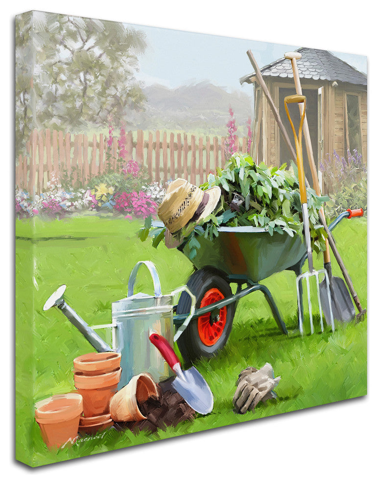 The Macneil Studio 'Gardening' Canvas Art, 24"x24"