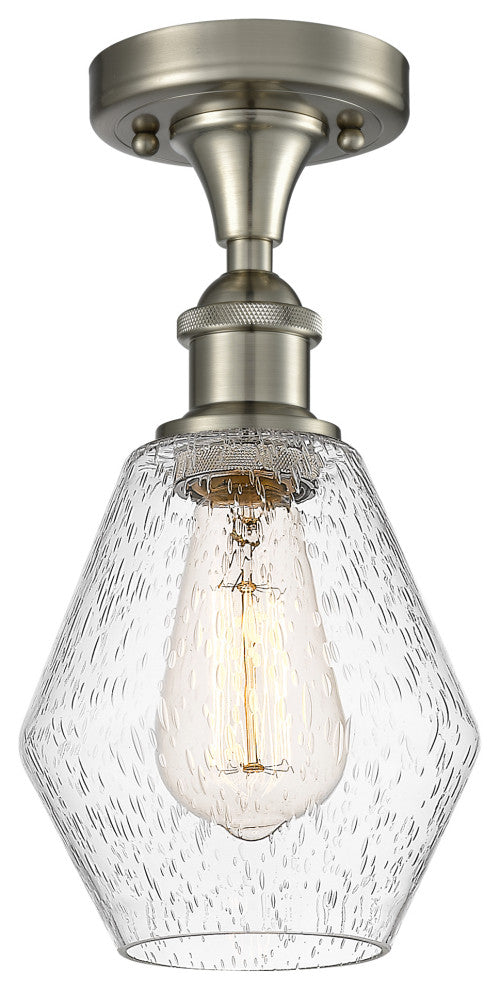 Innovations 516-1C-SN-G654-6 1-Light Semi-Flush Mount, Brushed Satin Nickel
