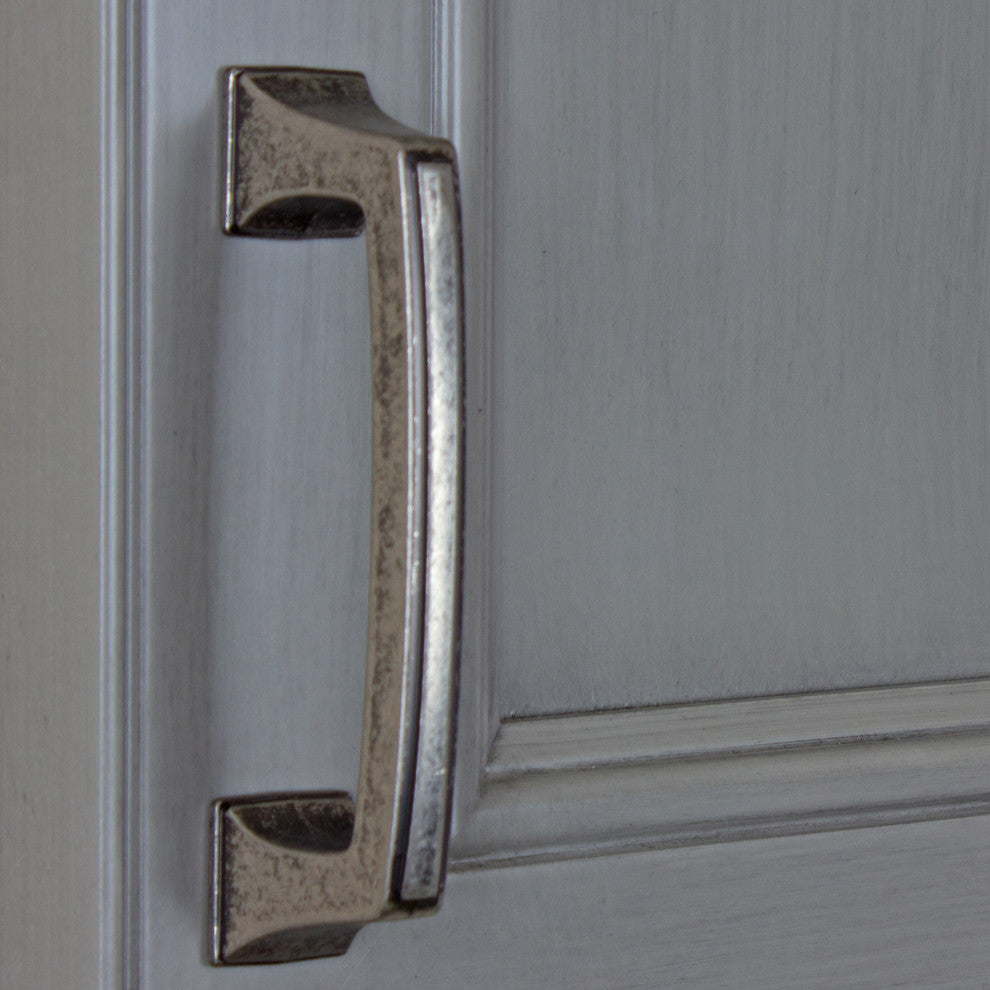 3" Center Deco Base Pull, Set of 10, Weathered Nickel