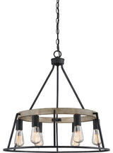 Quoizel BRT5006 Brockton 6 Light 25"W Wood Chandelier - Grey Ash
