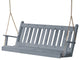 Cedar Traditional English Porch Swing, Gray Stain, 5 Foot