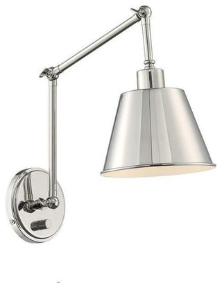 Crystorama MIT-A8021-PN, 1-Light Wall Mount, Polished Nickel