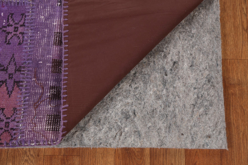 Overdyed Patchwork Oriental Wool Area Rug Hand-tufted Carpet 7x10