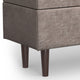 Shay Mid Century Rectangular Storage Ottoman, Distressed Grey Taupe