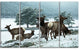 Gang of Deer in Rocky Mountains, Landscape Canvas Art, 48"x28", 4 Panels