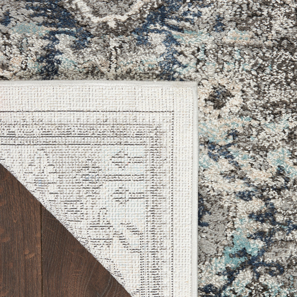 Nourison American Manor 2'2" x 7'6" Grey Bordered Indoor Rug