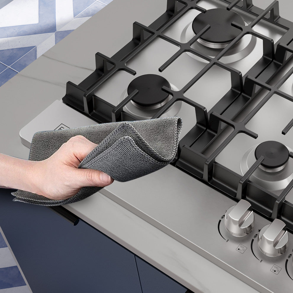 30-in Built-in Gas Cooktop with 5 Sealed Burners - LPG Convertible in Stainless