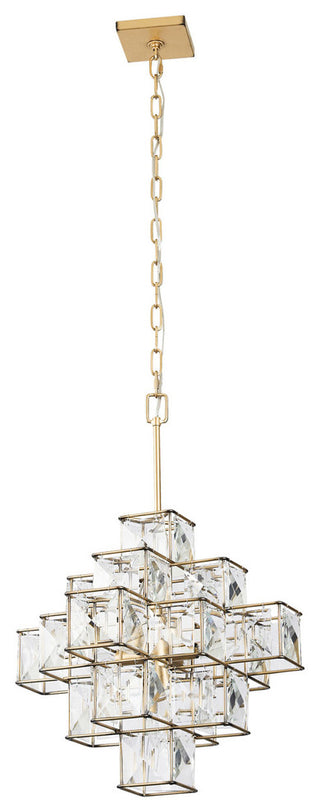 Varaluz Cubic 6-Lt Pendant - Calypso Gold