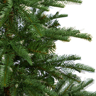 5' Layered Washington Spruce Faux Xmas Tree W/ Clear Lights & Bendable Branches