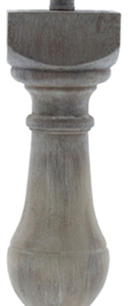 Rustic Gray and Taupe Wide Stripe Table Lamp