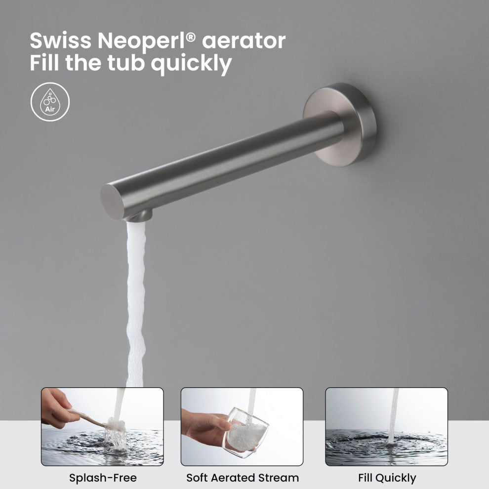 Circular Pressure 3-Function Shower System, Rough-In Valve, Brushed Nickel