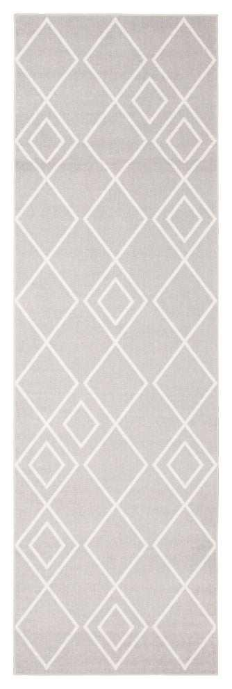 Aqua Kenza Area Rug, Gray, 2'6"x8'