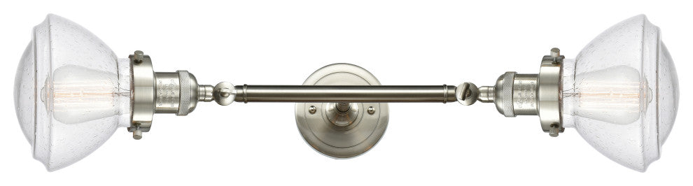 INNOVATIONS 208L-SN-G324 2-Light Bath Vanity Light Brushed Satin Nickel