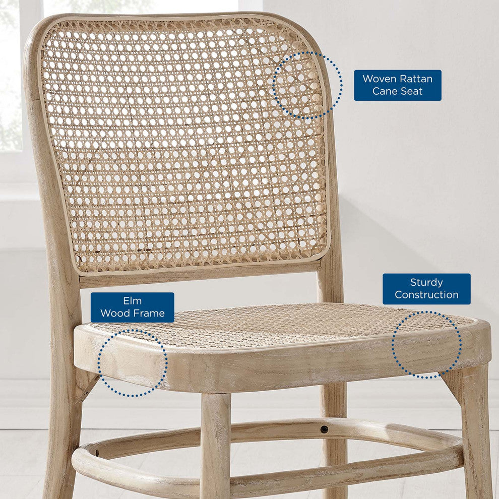 Winona Wood Dining Side Chair Set of 2, Gray
