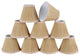 33003-2 Small Pleated Empire  Chandelier Clip On Lamp Shade Creme 3"x6"x5"