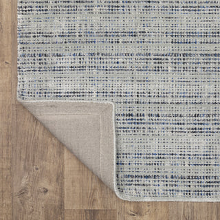 Cayden Textural Stripe Wool Blend Grey/ Blue Hand-tufted Rug 8' x 10'