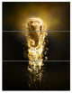 Fantasy Elephant on Black, Animal Canvas Wall Art, 28x36, 3 Panels