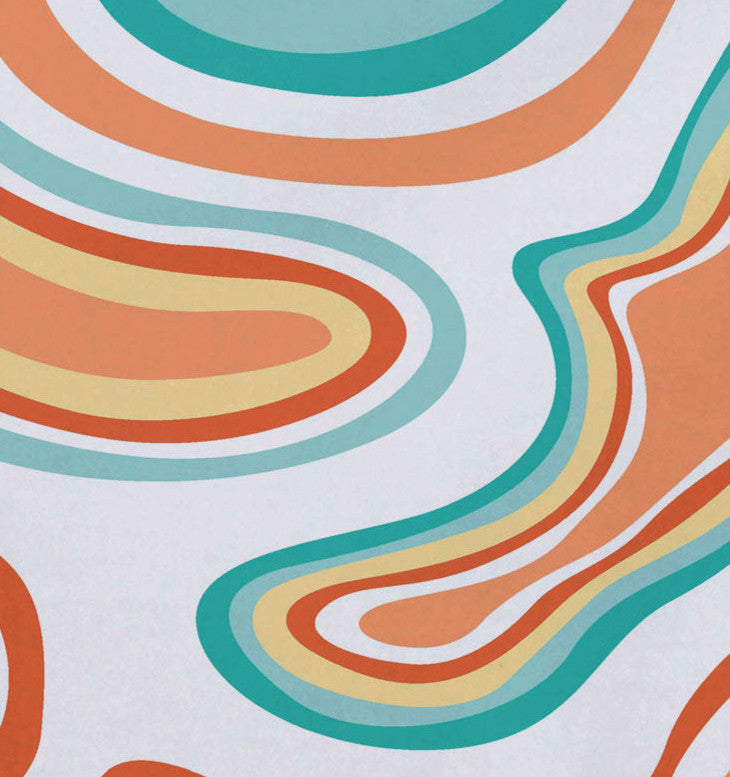 18"x14" Agate, Geometric Print Placemat, Peach, Set of 4