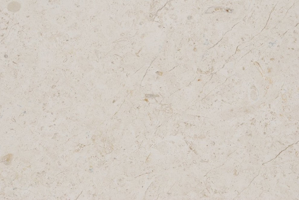 Ramon Bone Limestone Tiles, Polished Finish, 16"x16", Set of 40