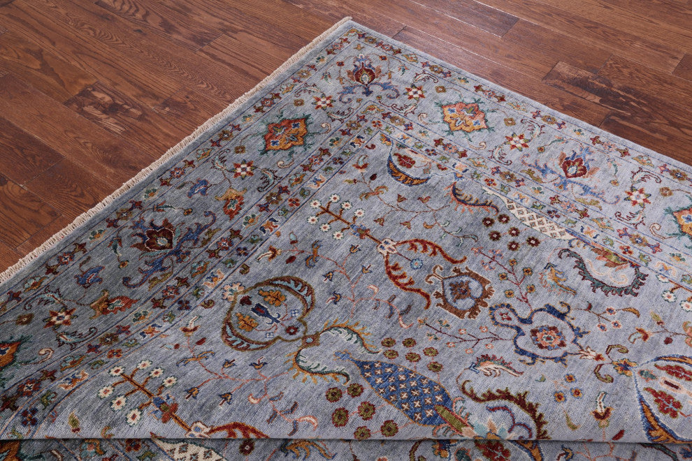 Hand-Knotted Persian Tabriz Wool Rug 6' 5" X 10' 0" Q9705