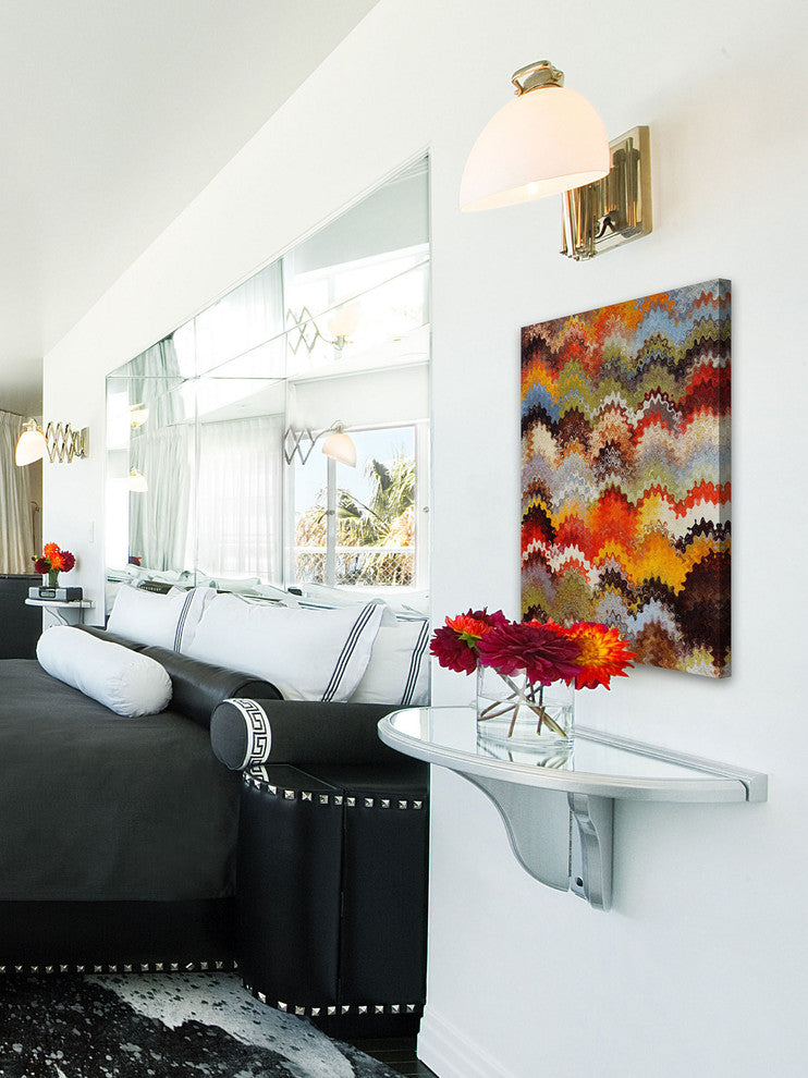 "Wavy Blends II" Painting Print on Canvas by Irena Orlov