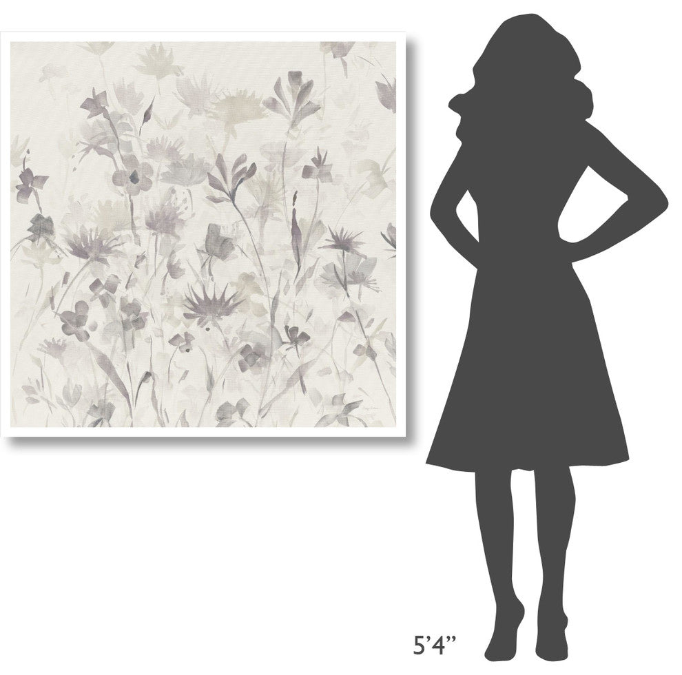 "Garden Shadows IV Purple Grey" Digital Paper Print by Avery Tillmon, 42"x42"