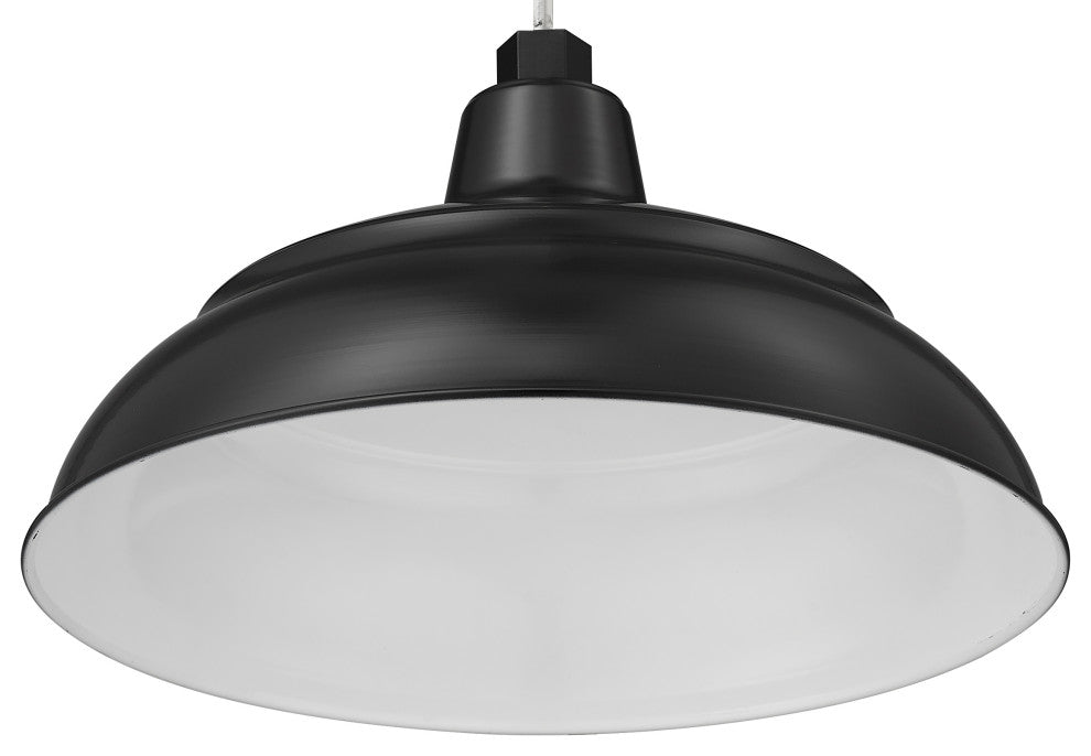 R Series Collection 1-Light 14" RLM Warehouse Shade, Satin Black