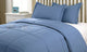 Lotus Home Water and Stain Resistant Microfiber Comforter Mini Set, Smoke Blue