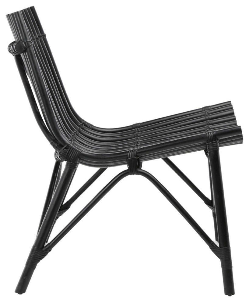 Black Bamboo Scoop Chair