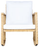Safavieh Outdoor Daire Rocking Chair Natural/White Cushion