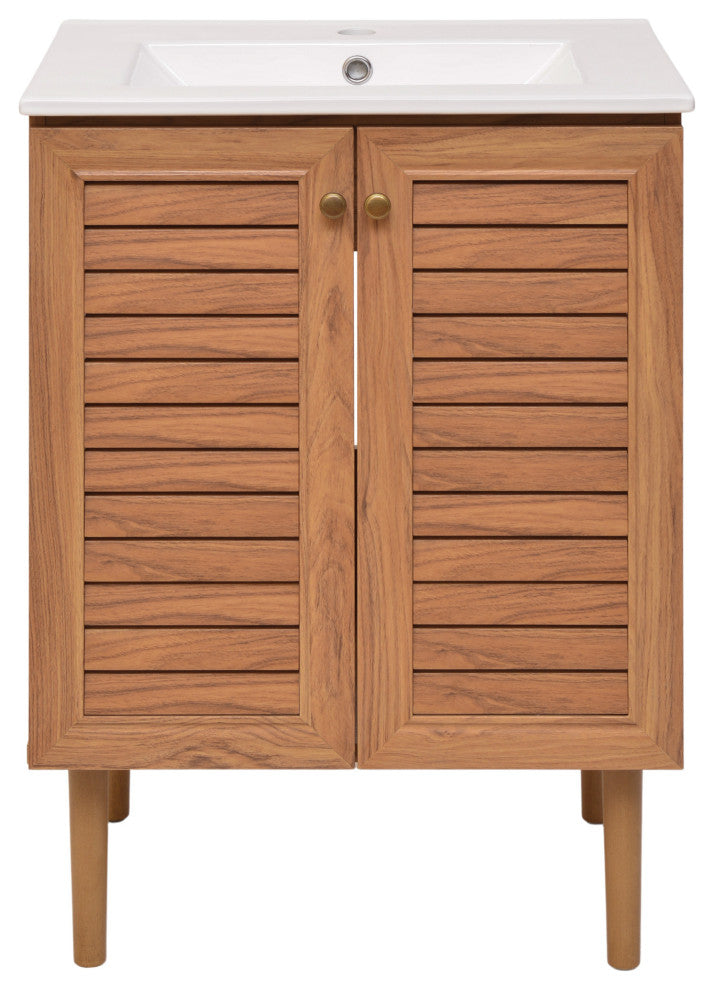 Bron 24" Bathroom Vanity, Oak