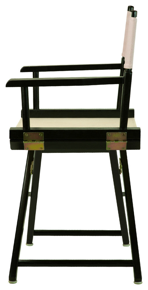 018" Director's Chair Black Frame-Natural/Wheat Canvas