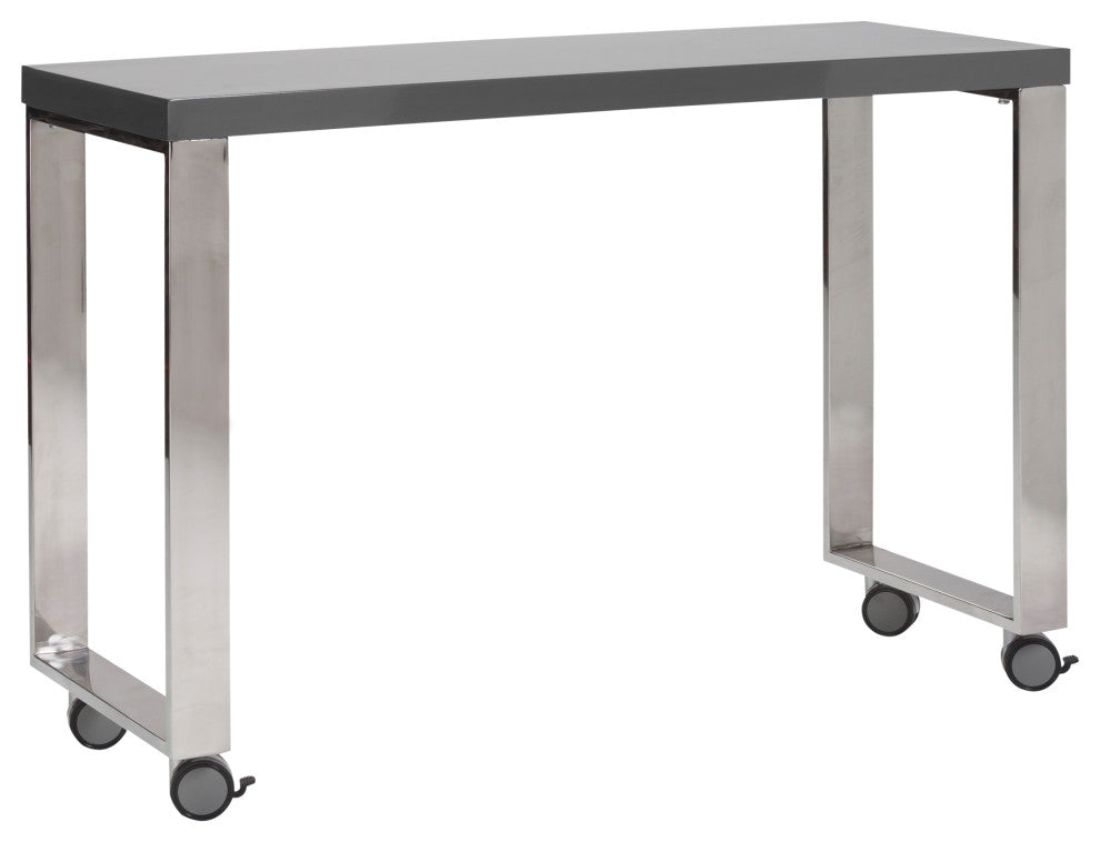 Dillon Side Return, Gray/Polished Stainless Steel