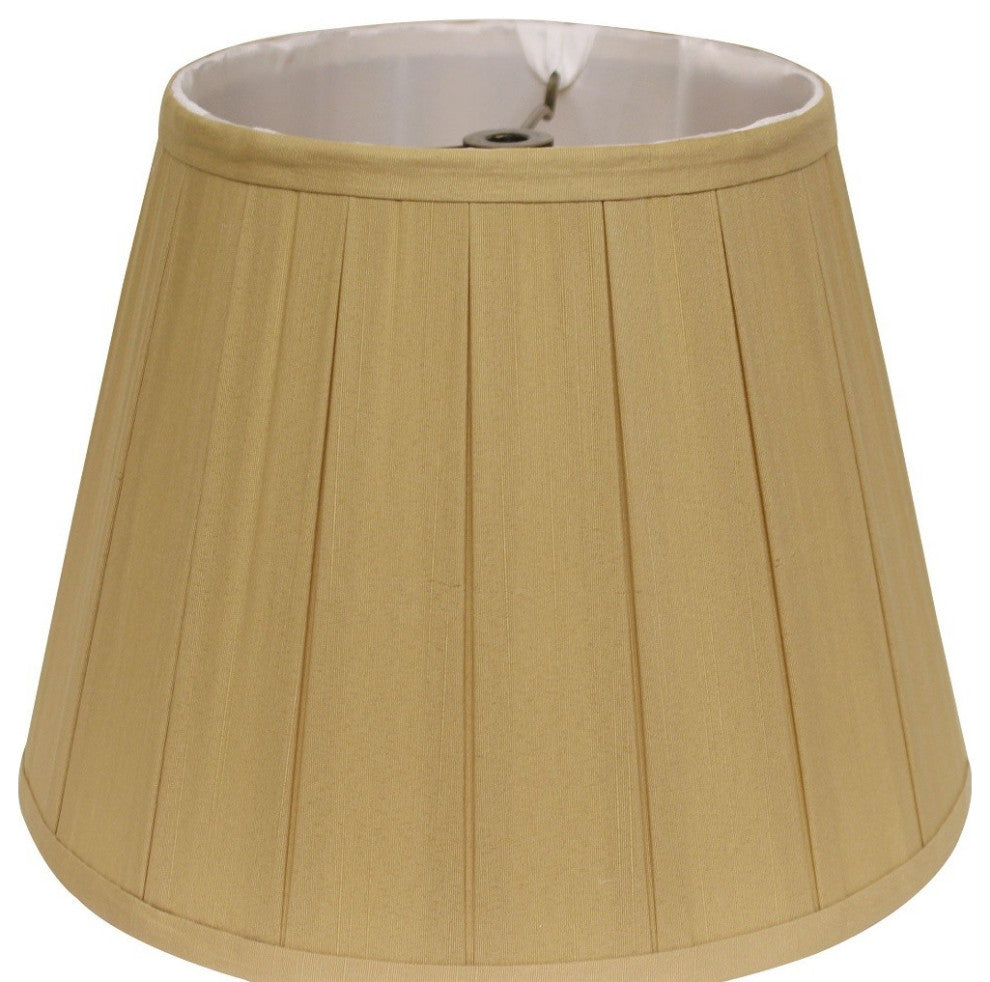 14" Primrose Slanted Crimped Box Shantung Lampshade