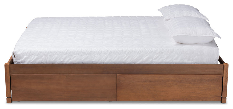 Yara Modern Brown Finished Wood Full Size 4-Drawer Platform Storage Bed Frame