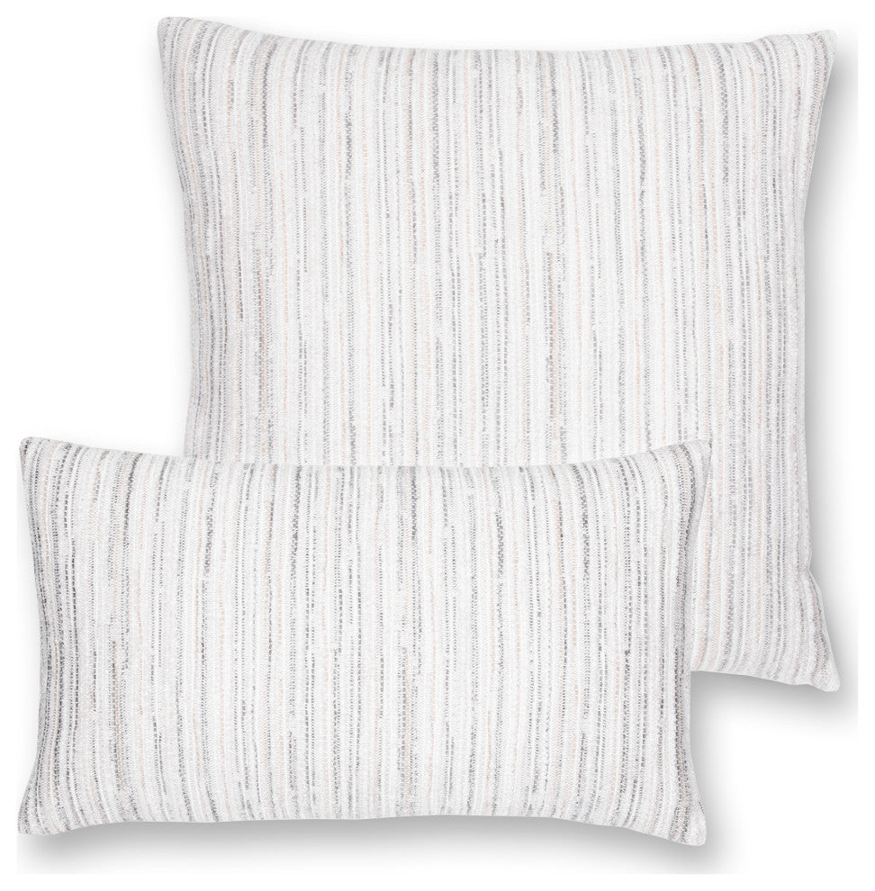 Luxe Stripe Pebble Indoor/Outdoor Performance Lumbar Pillow, 12"x20"