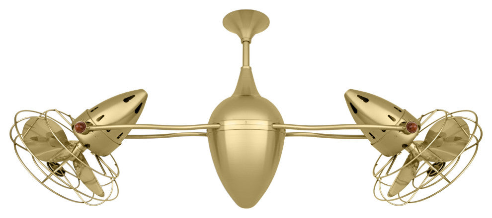 Ar Ruthiane Rotational Ceiling Fan, Brushed Brass