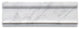 Carrara White Marble 4x12 Plaza Trim Molding Baseboard Edging Honed, 1 piece
