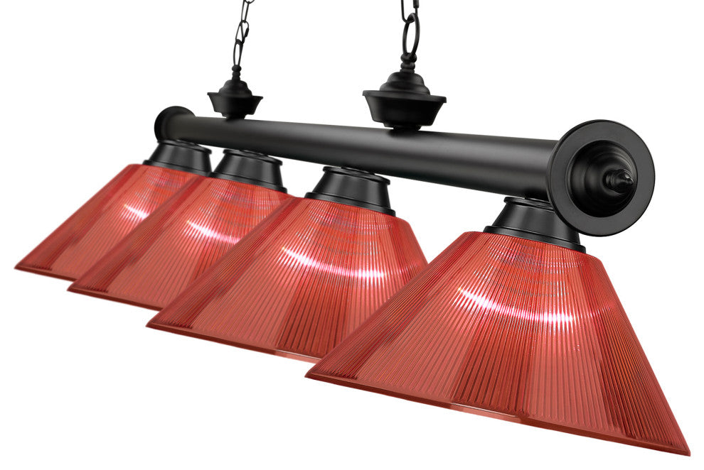 Zlite 2306-4MB-ARBG 4-Light Billiard, Burgundy
