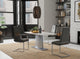 Dining Chair PU Leather, Set of 2, Black, Silver