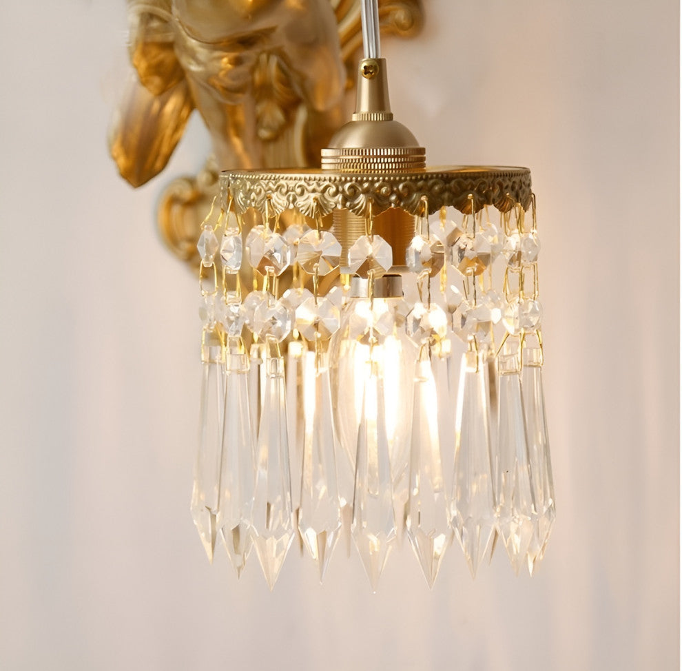 Luxury Wall Lamp in Medieval Style for Living Room, Bedroom, A, Cool Light