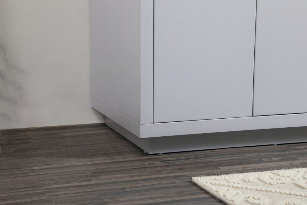 42" Single Bathroom Vanity, Gray, With Backsplash