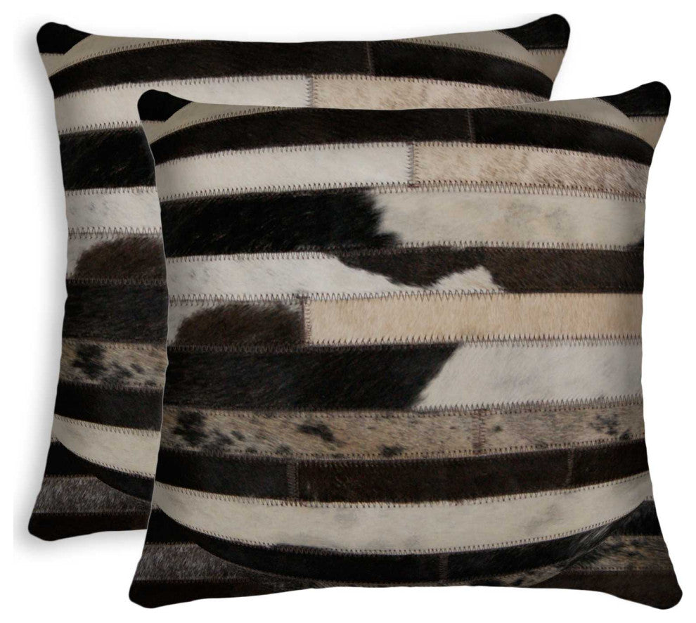 18"x18"x5" Tricolor Pillow, Set of 2