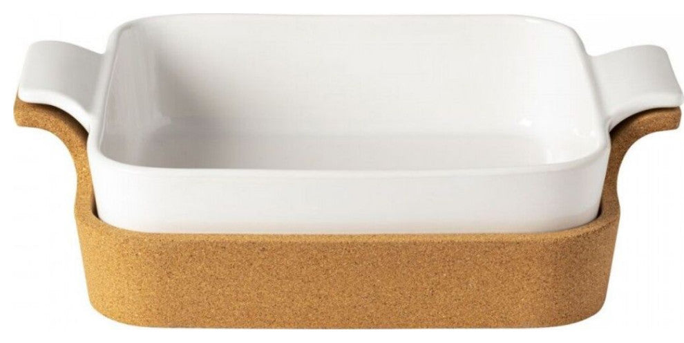 Casafina Ensemble Square Baker with Cork Tray